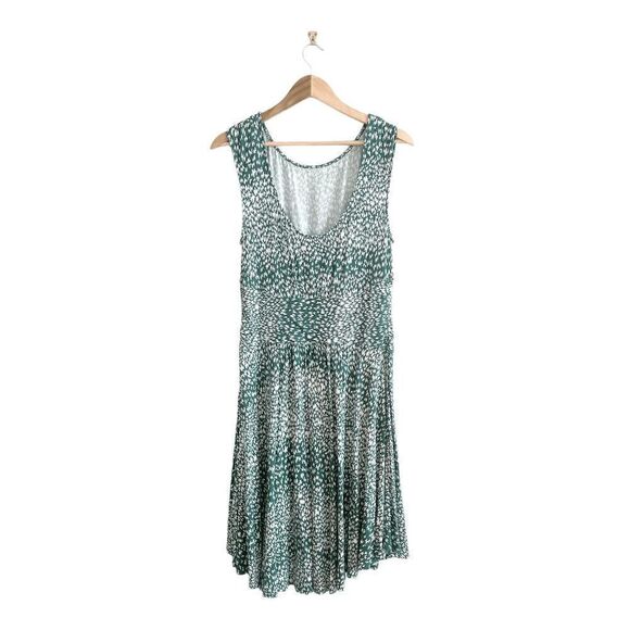 Moulinette Soeurs Women Midi Dress Sleeveless Patterned Green Medium - Picture 2 of 7